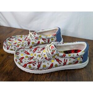 Hey Dude Wally Crawfish Boil 43956-Light Grey /Multi Size Men's 13
